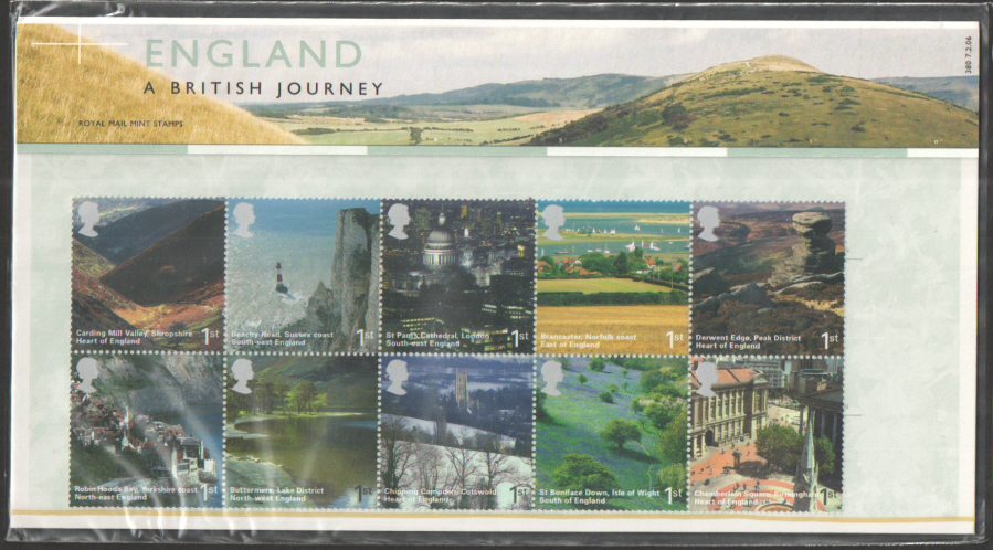 (image for) 2006 A British Journey: England Royal Mail Presentation Pack 380 - Click Image to Close
